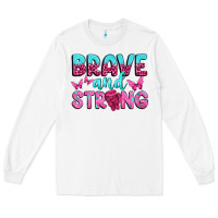 White Brave and Strong Long Sleeve Tee - texasbilliewilder