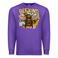 Purple bee kind Premium Sweatshirt - NancyCooperArtShop