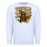 White bee kind Premium Sweatshirt - NancyCooperArtShop