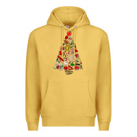 Antique Gold teacher christmas tree Premium Hoodie - MaliasSmallBusiness