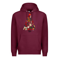 Burgundy teacher christmas tree Premium Hoodie - MaliasSmallBusiness