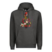 Charcoal Heather teacher christmas tree Premium Hoodie - MaliasSmallBusiness