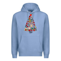 Colony Blue teacher christmas tree Premium Hoodie - MaliasSmallBusiness