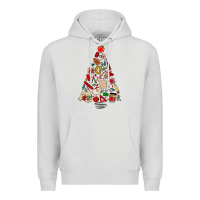 Dove Grey teacher christmas tree Premium Hoodie - MaliasSmallBusiness