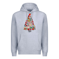 Heather Grey teacher christmas tree Premium Hoodie - MaliasSmallBusiness