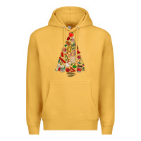 Mustard teacher christmas tree Premium Hoodie - MaliasSmallBusiness
