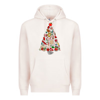 Pale Pink teacher christmas tree Premium Hoodie - MaliasSmallBusiness