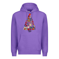 Purple teacher christmas tree Premium Hoodie - MaliasSmallBusiness