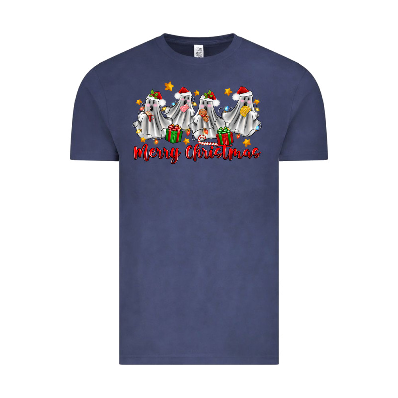 Merry Christmas Pantasmas Ghost Christmas Vintage Tee by Zillion Design Studio | Teevron