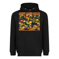 Black excavator camouflage Heavyweight Hoodie - Artiststas