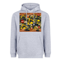 Heather Grey excavator camouflage Heavyweight Hoodie - Artiststas