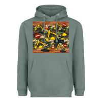 Sage excavator camouflage Heavyweight Hoodie - Artiststas