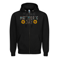 Black my first mother's day Zipper Hoodie - CowhideDigitalArt