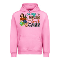 Fuchsia Pink Camp Hair Don't Care Urban Hoodie - BundleAndBundleShop