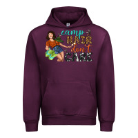 Mauve Wine Camp Hair Don't Care Urban Hoodie - BundleAndBundleShop