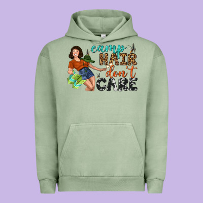 Camp Hair Don't Care Urban Hoodie Designed By Bundleandbundleshop