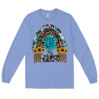 Colony Blue western rainbow  be kind Long Sleeve Tee - RanaPortraitStore