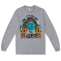 Heather Grey western rainbow  be kind Long Sleeve Tee - RanaPortraitStore