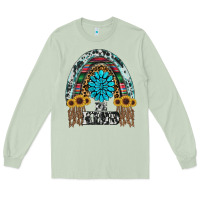 Matcha western rainbow  be kind Long Sleeve Tee - RanaPortraitStore