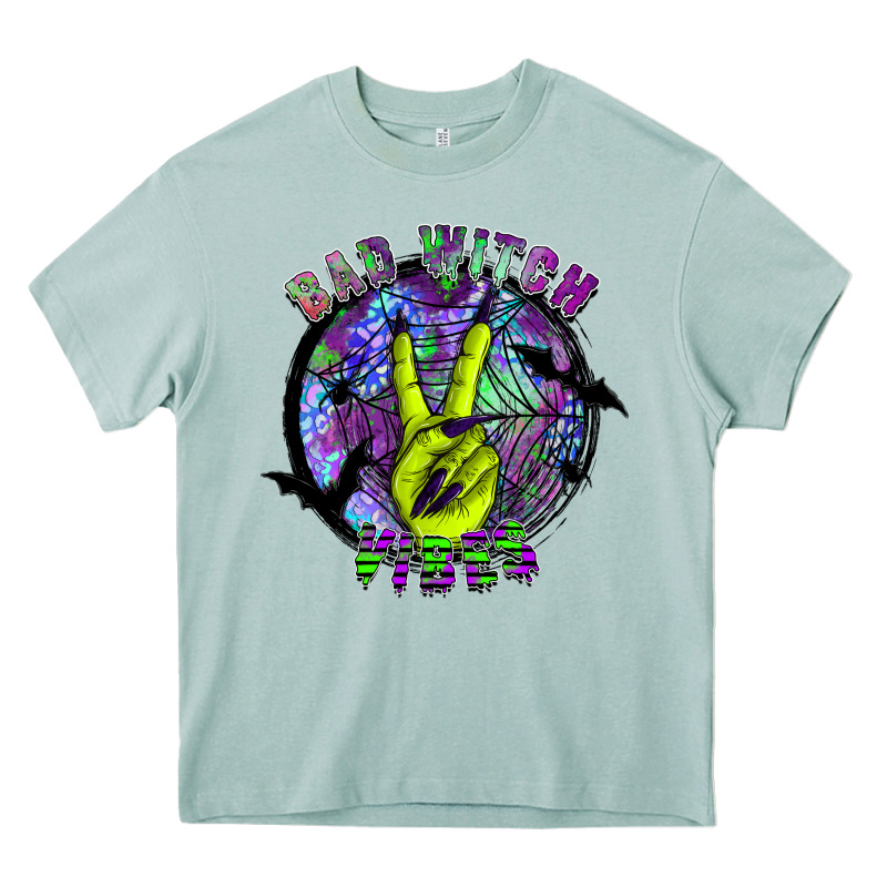 Bad Witch Vibes Heavy Core Tee by SublimationCraftShop | Teevron