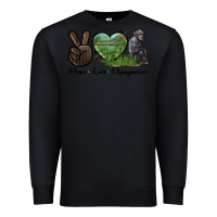 Black Peace Love Chimpanzee Premium Sweatshirt - LillyAllenDesigns