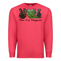 Cardinal Peace Love Chimpanzee Premium Sweatshirt - LillyAllenDesigns