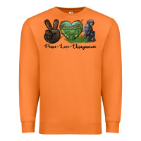Carrot Peace Love Chimpanzee Premium Sweatshirt - LillyAllenDesigns