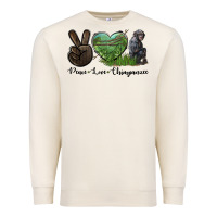 Peace Love Chimpanzee Premium Sweatshirt | Teevron