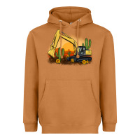 Meerkat excavator cactus sunflower sunset Heavyweight Hoodie - Artiststas