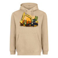 Mushroom excavator cactus sunflower sunset Heavyweight Hoodie - Artiststas