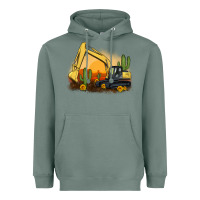 Sage excavator cactus sunflower sunset Heavyweight Hoodie - Artiststas