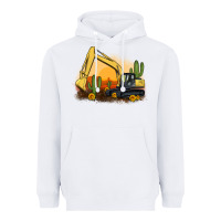 White excavator cactus sunflower sunset Heavyweight Hoodie - Artiststas