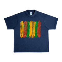 Navy black history brushstroke Urban Heavy Tee - texasbilliewilder