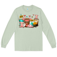 Matcha pigs coffee cups Long Sleeve Tee - Zillion Design Studio