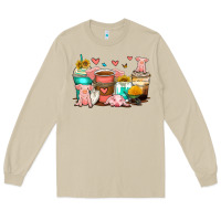 Mushroom pigs coffee cups Long Sleeve Tee - Zillion Design Studio