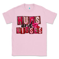 Bubblegum Pink hugs and kisses Classic Tee - FaDigitalArtStudio