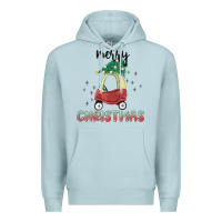 Blue Mist merry christmas kids car Premium Hoodie - MaliasSmallBusiness