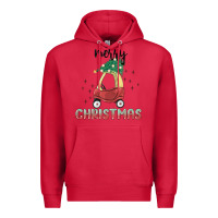Cardinal merry christmas kids car Premium Hoodie - MaliasSmallBusiness