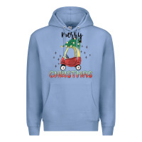 Colony Blue merry christmas kids car Premium Hoodie - MaliasSmallBusiness