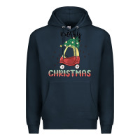 Navy merry christmas kids car Premium Hoodie - MaliasSmallBusiness