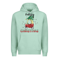 Seafoam merry christmas kids car Premium Hoodie - MaliasSmallBusiness