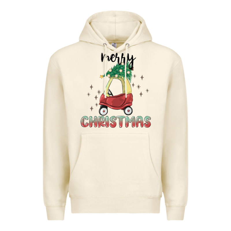 Merry Christmas Kids Car Premium Hoodie by MaliasSmallBusiness | Teevron