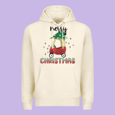 Merry Christmas Kids Car Premium Hoodie Designed By Maliassmallbusiness