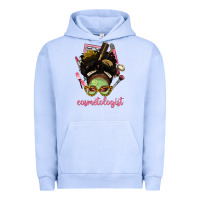 Pigment Grape Ice Afro Messy Bun Cosmetologist Urban Hoodie - BundleAndBundleShop