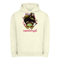 Pigment Pistachio Afro Messy Bun Cosmetologist Urban Hoodie - BundleAndBundleShop