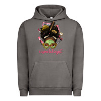 Pigment Tornado Afro Messy Bun Cosmetologist Urban Hoodie - BundleAndBundleShop