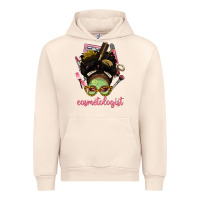 Sandshell Afro Messy Bun Cosmetologist Urban Hoodie - BundleAndBundleShop