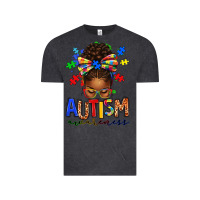 Vintage Black autism awareness afro messy bun Vintage Tee - texasbilliewilder