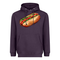 Plum American hot dog Heavyweight Hoodie - AdoDesignShop