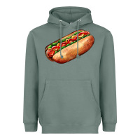 Sage American hot dog Heavyweight Hoodie - AdoDesignShop